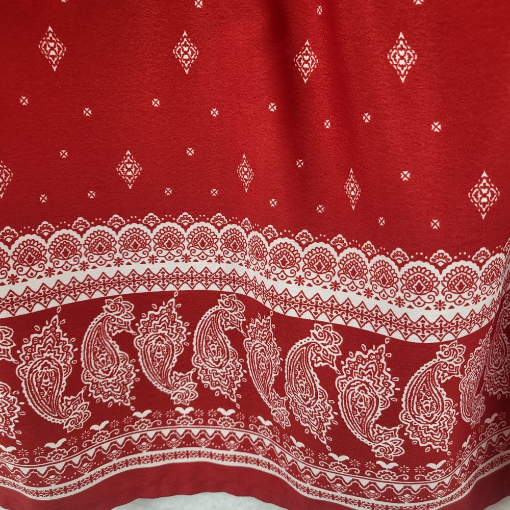 Rebecca Malone Plus Size Red Lace Trim Short Sleeve Blouse Top‎ Women Size 2XL - Picture 2 of 7
